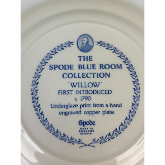 Spode Blue Room Collection Plate WILLOW 10.5" Made in England Oriental Decor - Picture 8 of 11